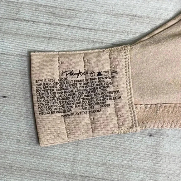 Playtex Beige Lightly Padded Bra 42DDD - Picture 7 of 8